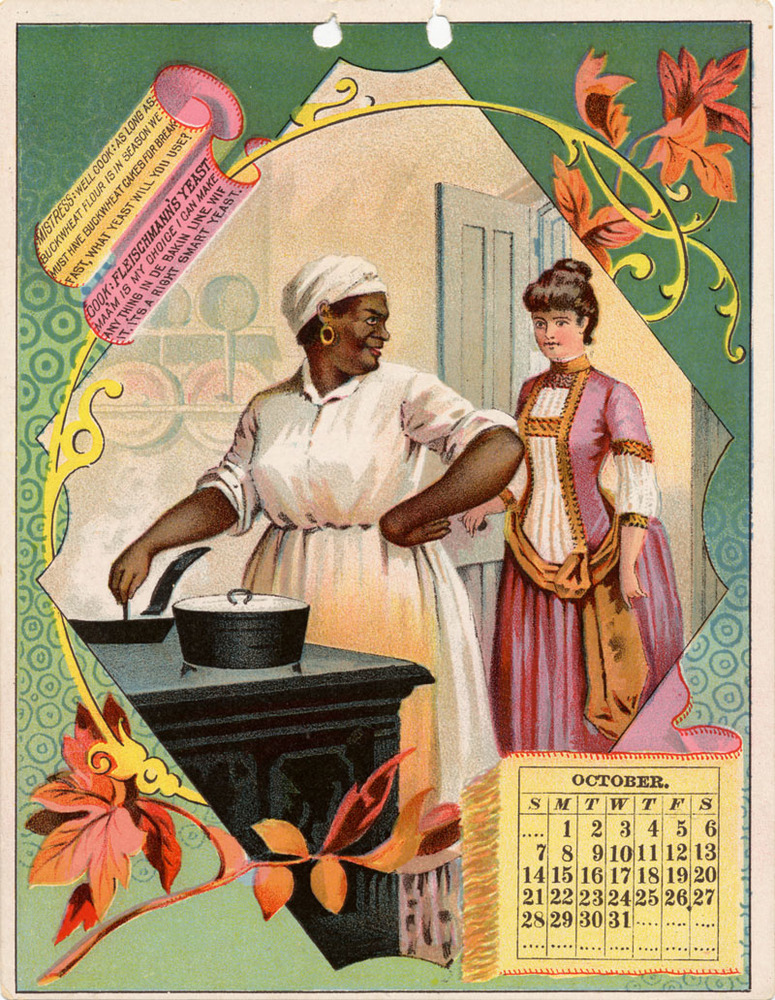 Fleischmann's Yeast October 1888 Calendar Page