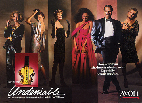 Billy Dee Williams with five models